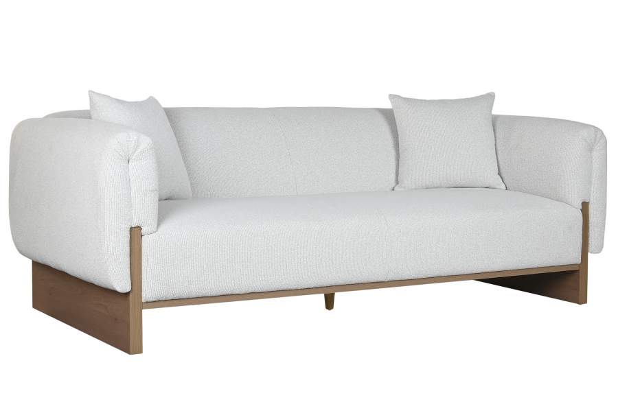 Sofa Poliester Mdf 220X95X77 Gris