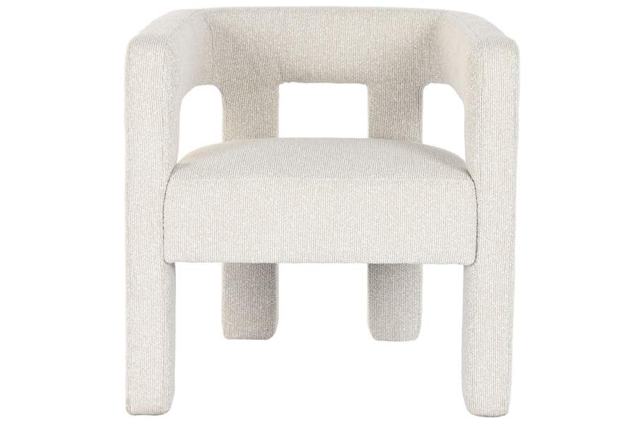 Butaca Madera Poliester 67X61_5X67_5 Bucle Blanco