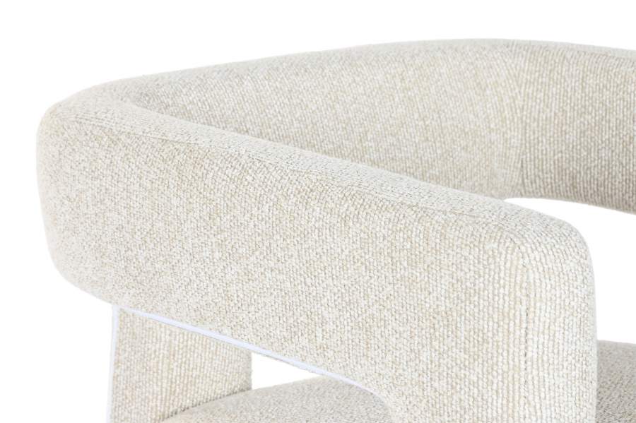 Butaca Madera Poliester 67X61_5X67_5 Bucle Blanco