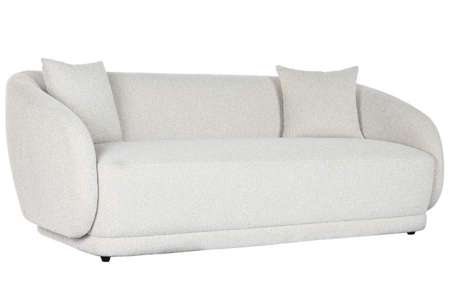 Sofa Madera Poliester 196X94_5X71 Bucle Blanco