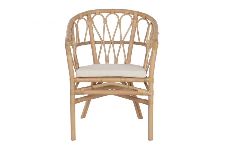 Silla Ratan Poliester 50X56X77 Natural