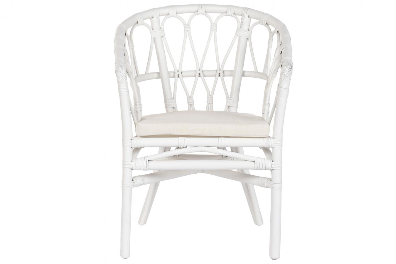 Silla Ratan Poliester 50X56X77 Blanco