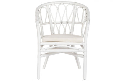 Silla Ratan Poliester 50X56X77 Blanco