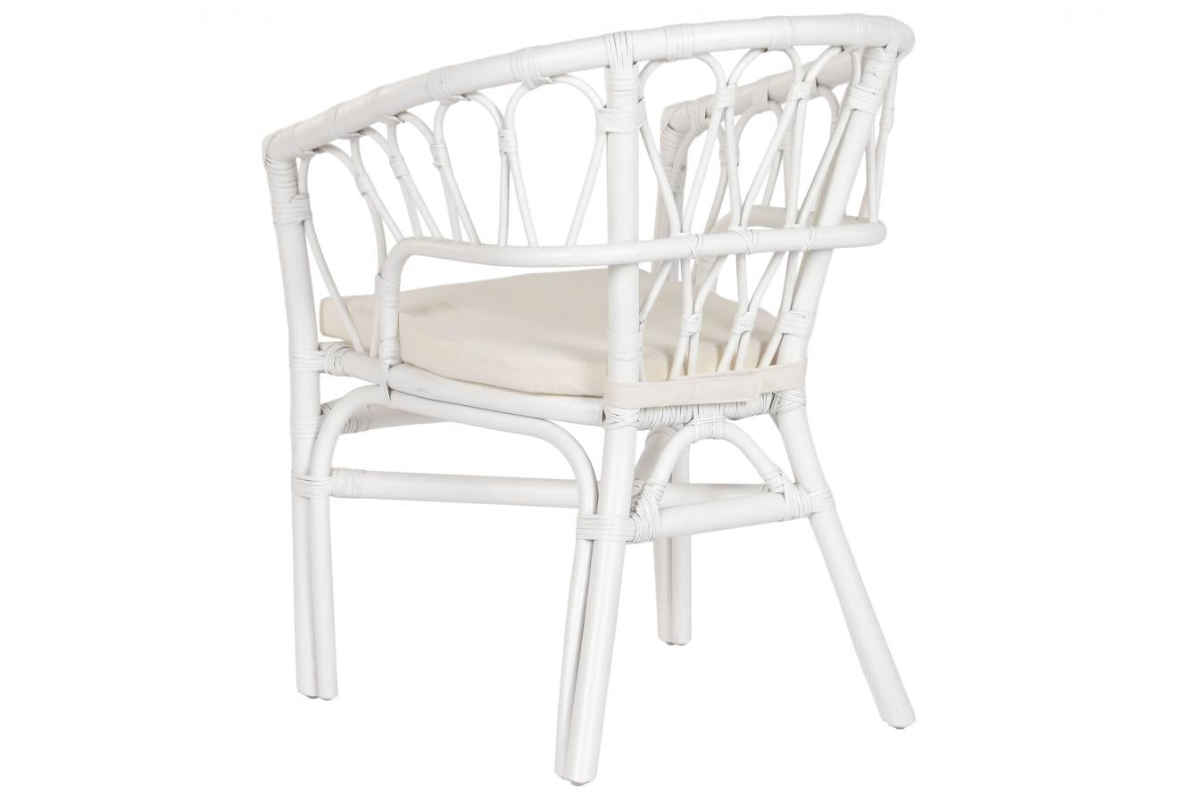 Silla Ratan Poliester 50X56X77 Blanco