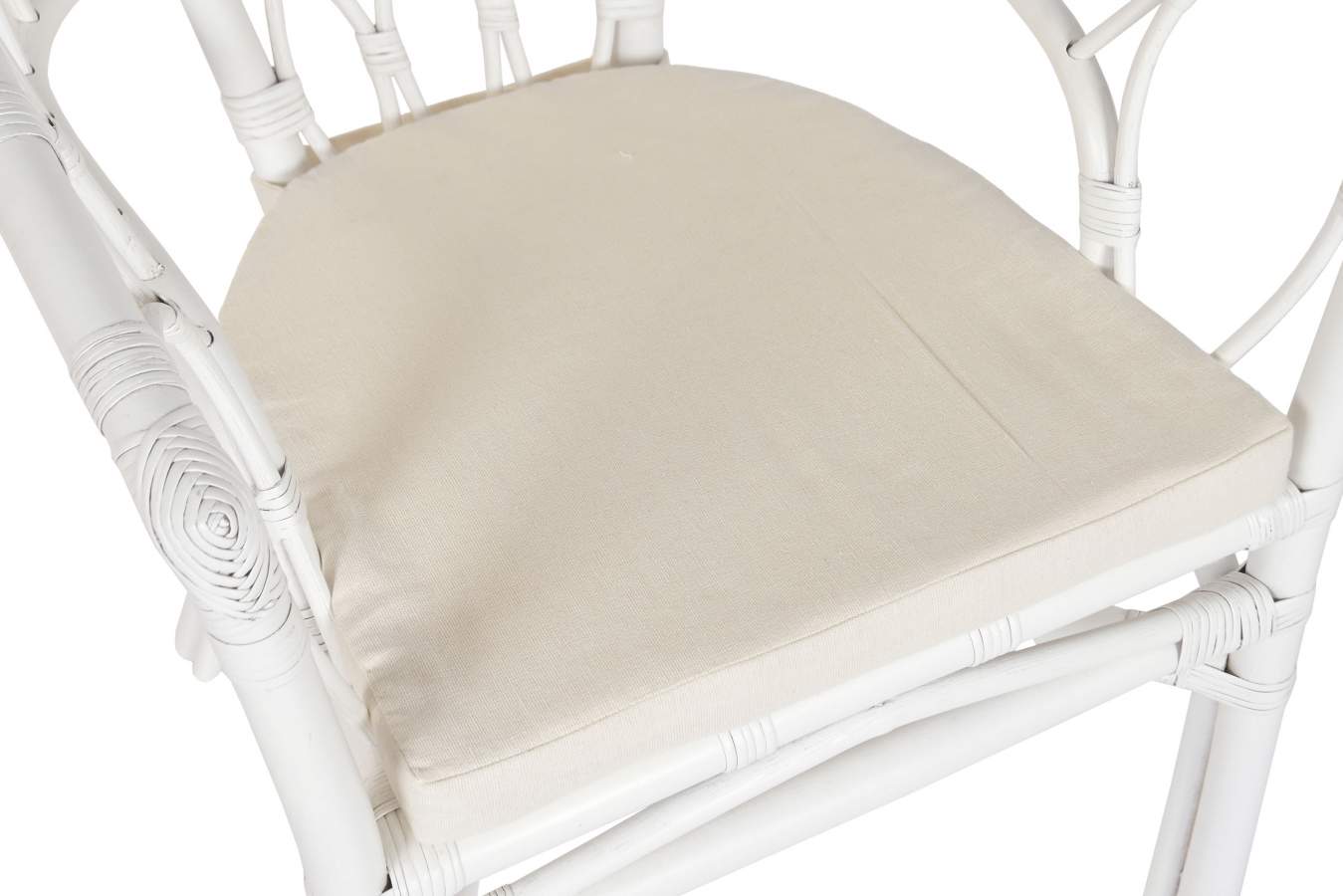 Silla Ratan Poliester 50X56X77 Blanco