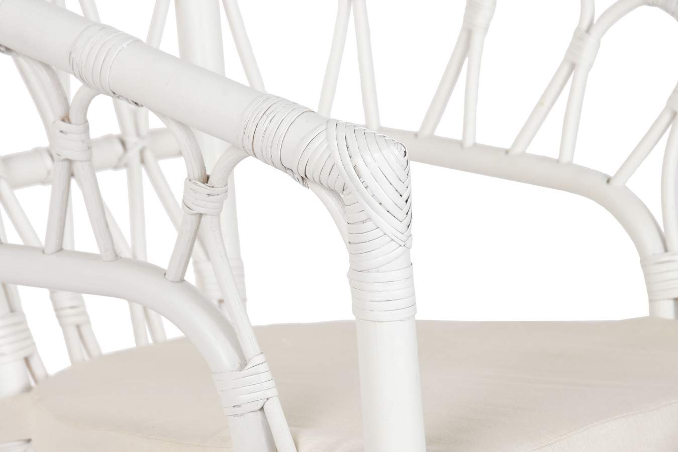 Silla Ratan Poliester 50X56X77 Blanco