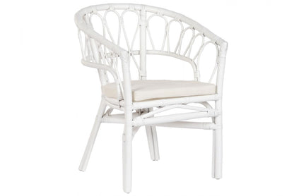 Silla Ratan Poliester 50X56X77 Blanco