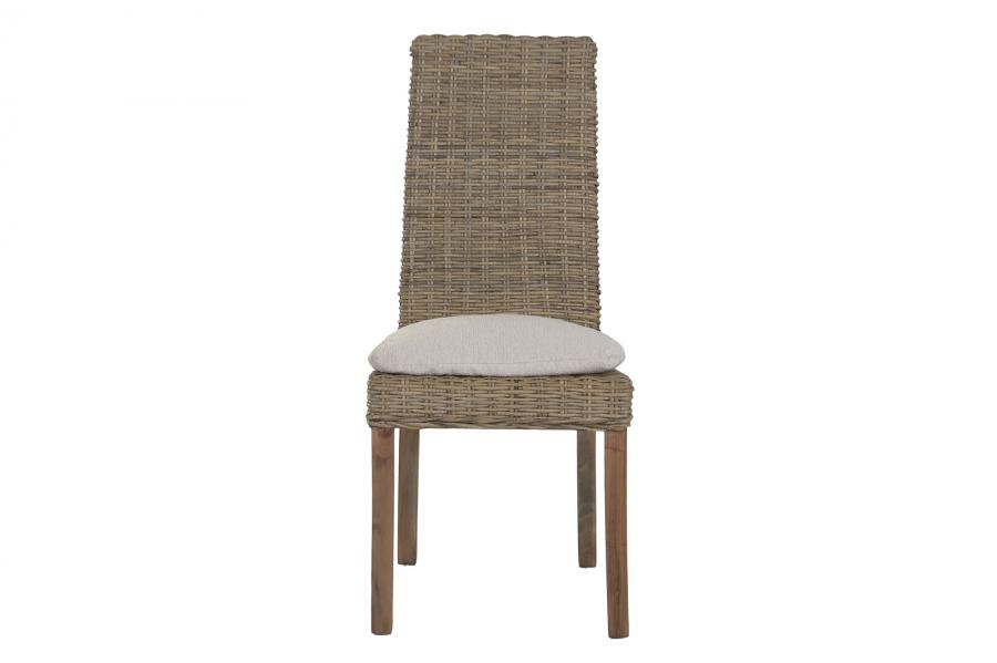 Silla Madera De Mahogany Ratan 45X57X98 Marron