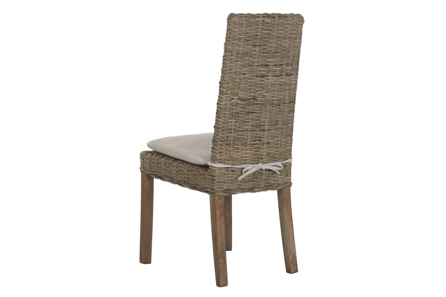 Silla Madera De Mahogany Ratan 45X57X98 Marron