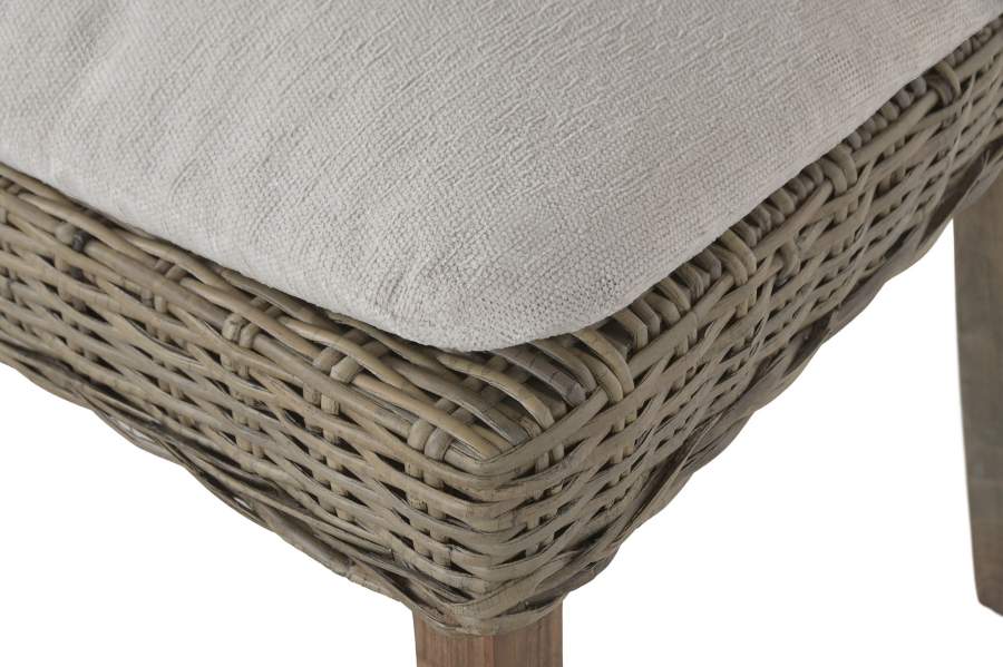 Silla Madera De Mahogany Ratan 45X57X98 Marron