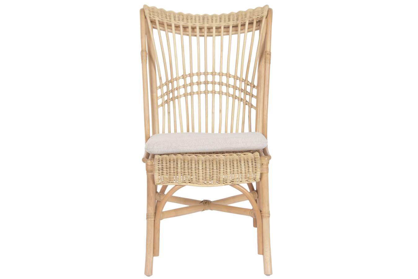 Silla Ratan Poliester 54X67X97 Cojin Beige