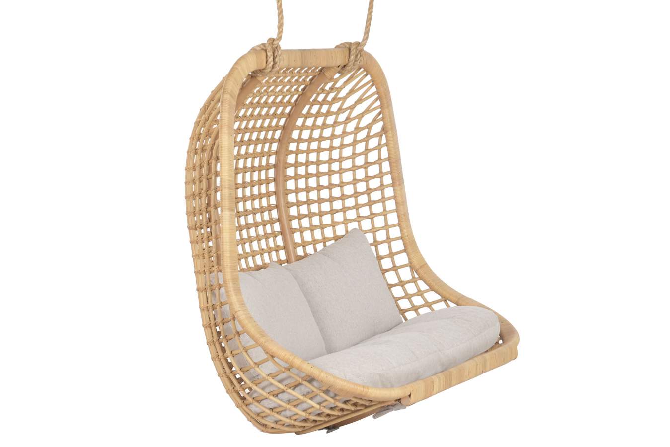 Sillon Colgante Ratan Poliester 140X60X120 Natural