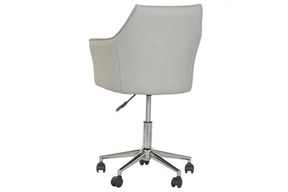 Silla Pu Metal 59X59X83 95 Ruedas Gris