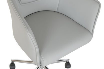 Silla Pu Metal 59X59X83 95 Ruedas Gris
