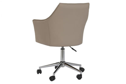 Silla Pu Metal 59X59X83 95 Ruedas Beige