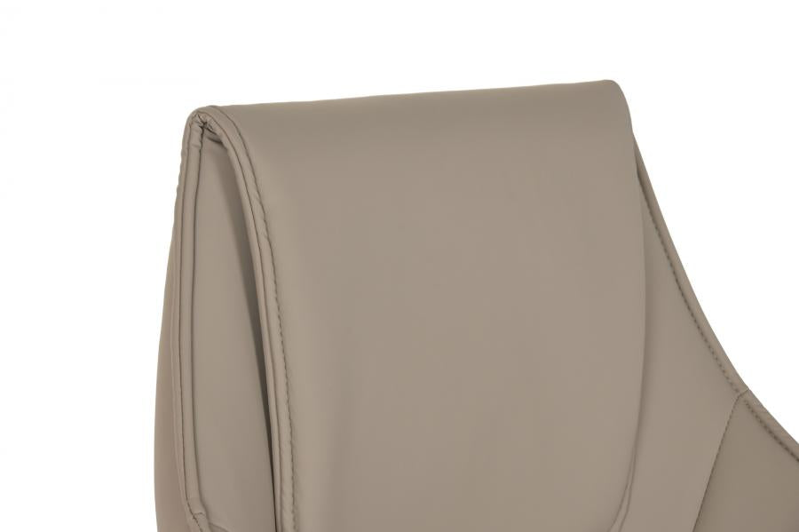 Silla Pu Metal 59X59X83 95 Ruedas Beige