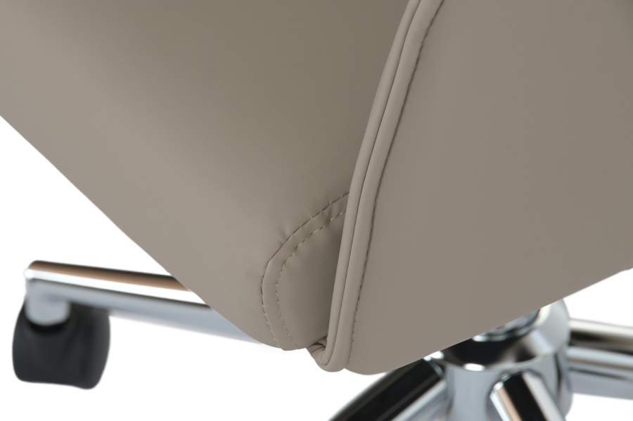 Silla Pu Metal 59X59X83 95 Ruedas Beige