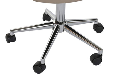 Silla Pu Metal 59X59X83 95 Ruedas Beige