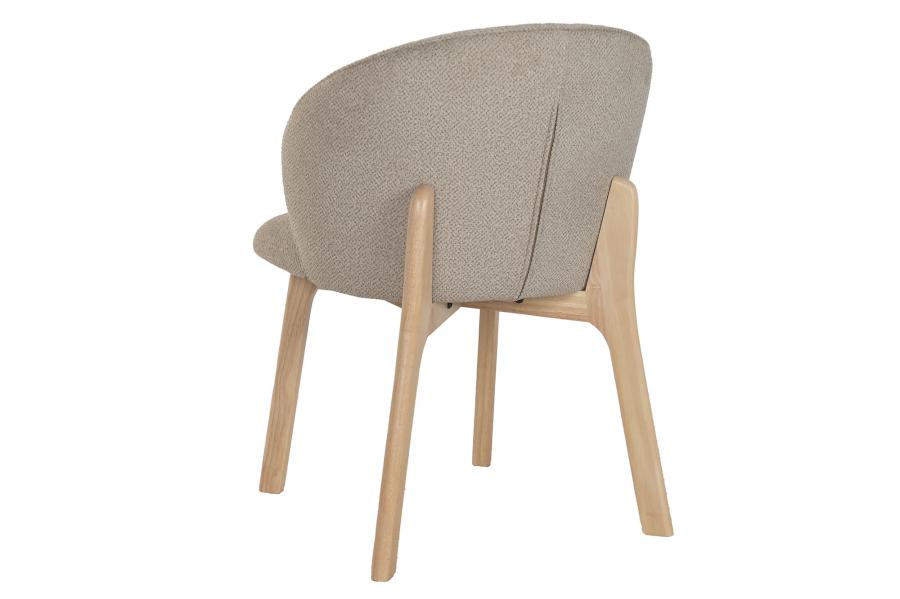 Silla Madera De Hevea Poliester 58X58X79 Marron