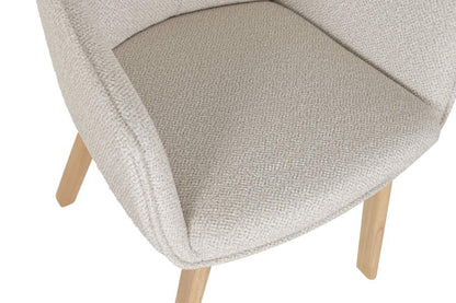 Silla Madera De Hevea Poliester 59X60X86 Beige