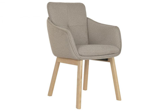 Silla Madera De Hevea Poliester 59X60X86_5 Marron