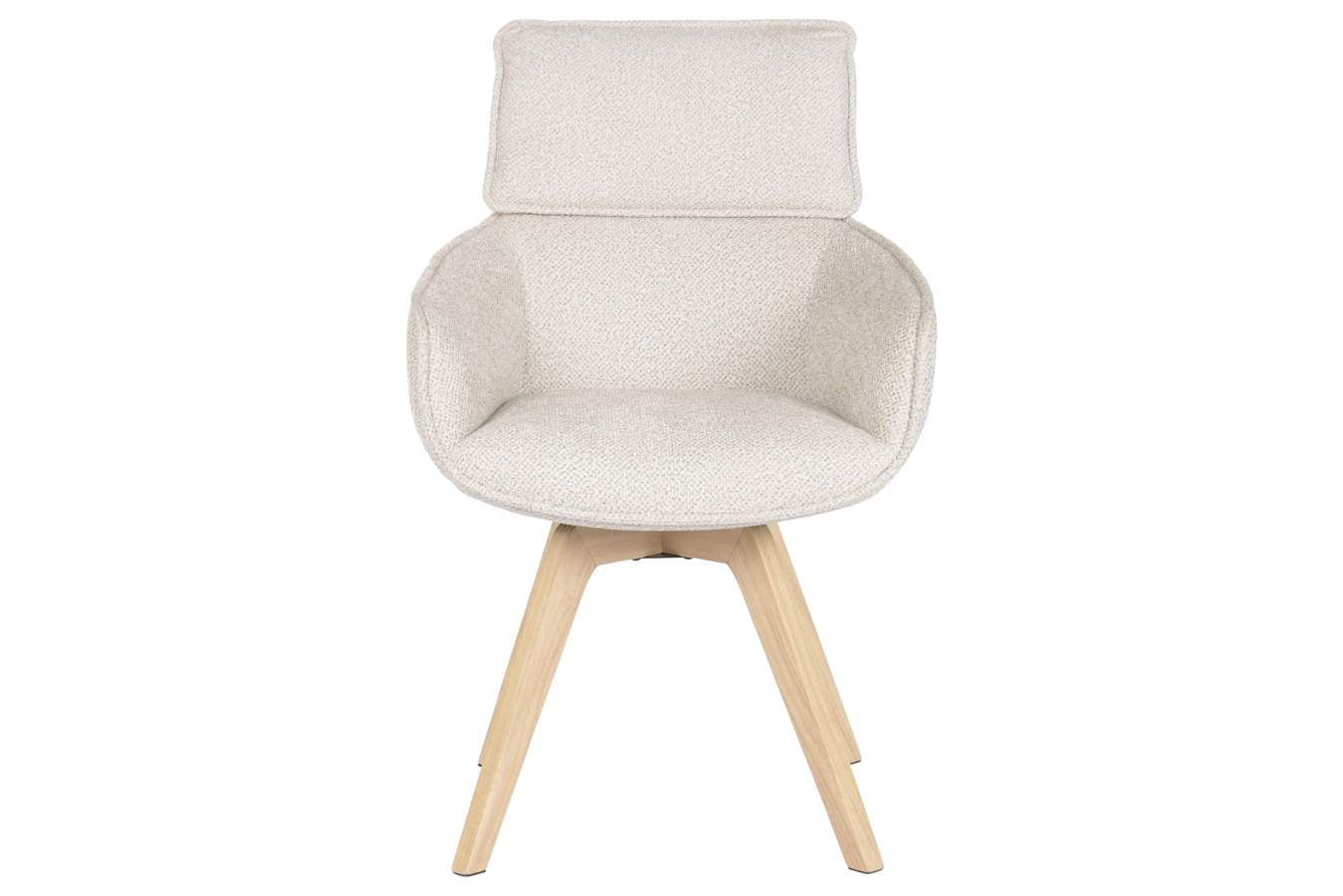 Silla Madera De Hevea Poliester 59X62_5X90 Beige