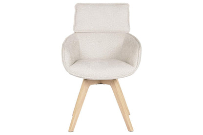 Silla Madera De Hevea Poliester 59X62_5X90 Beige