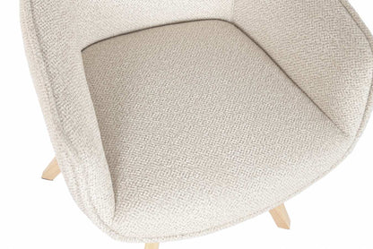 Silla Madera De Hevea Poliester 59X62_5X90 Beige