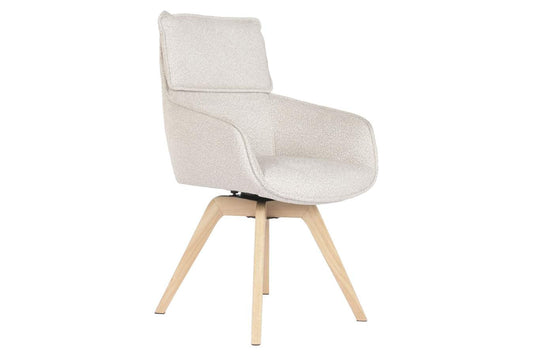 Silla Madera De Hevea Poliester 59X62_5X90 Beige