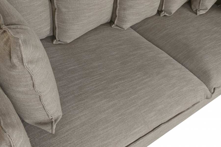 Sofa Lino 260X104X90 Con 7 Cojines Verde