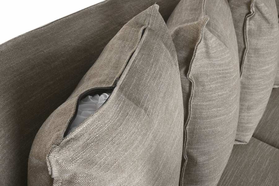 Sofa Lino 260X104X90 Con 7 Cojines Verde