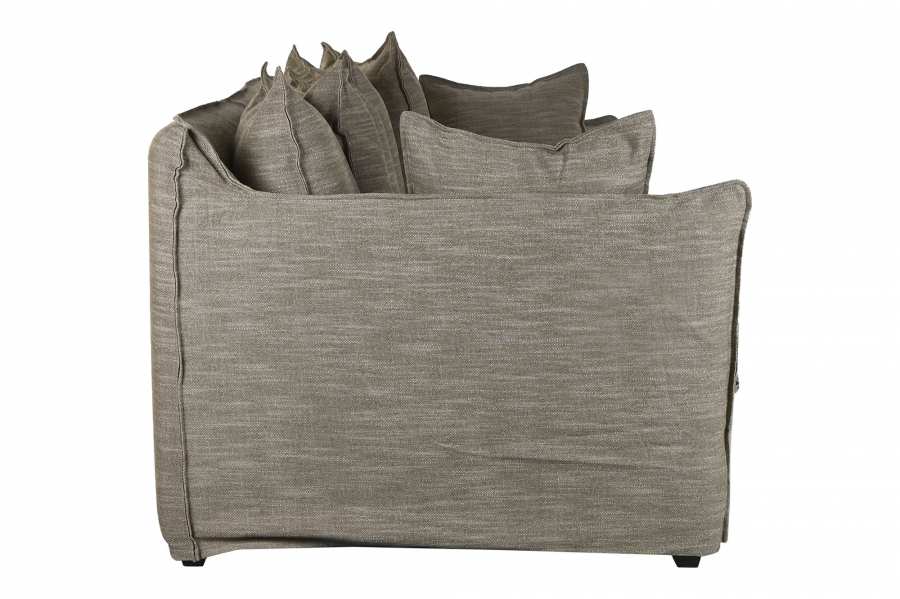 Sofa Lino 260X104X90 Con 7 Cojines Verde