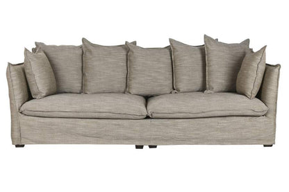 Sofa Lino 260X104X90 Con 7 Cojines Verde