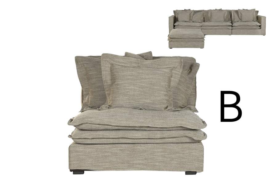 Modulo Central Sofa Poliester 102X120X95 Verde