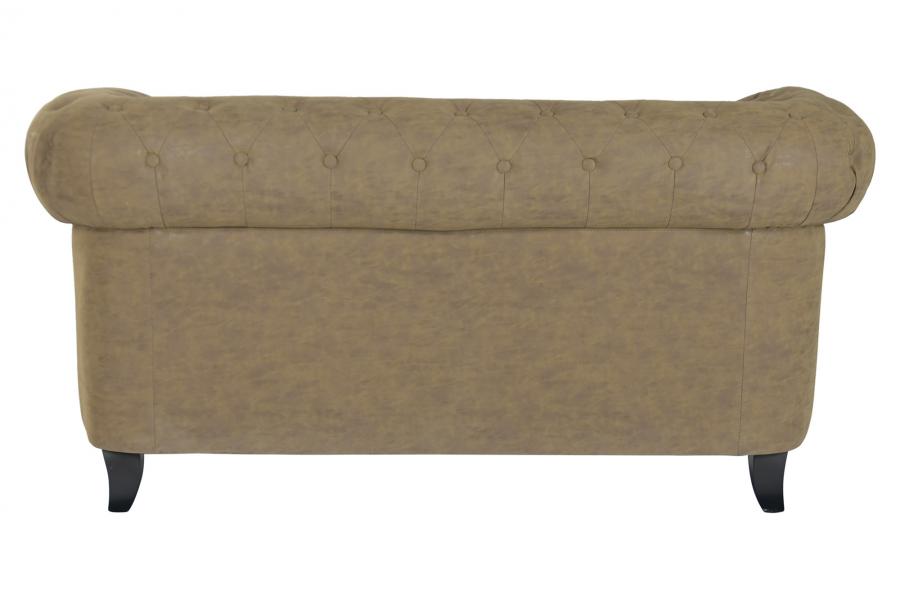 Sofa Madera Pu 160X82X76 Marron