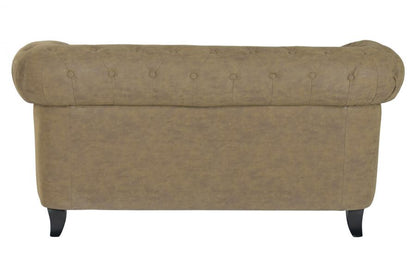 Sofa Madera Pu 160X82X76 Marron