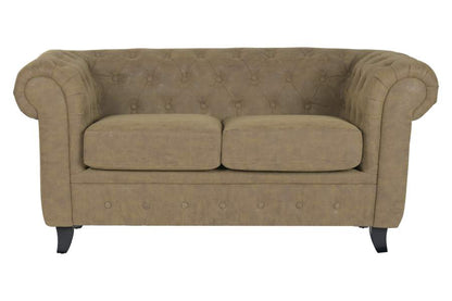 Sofa Madera Pu 160X82X76 Marron