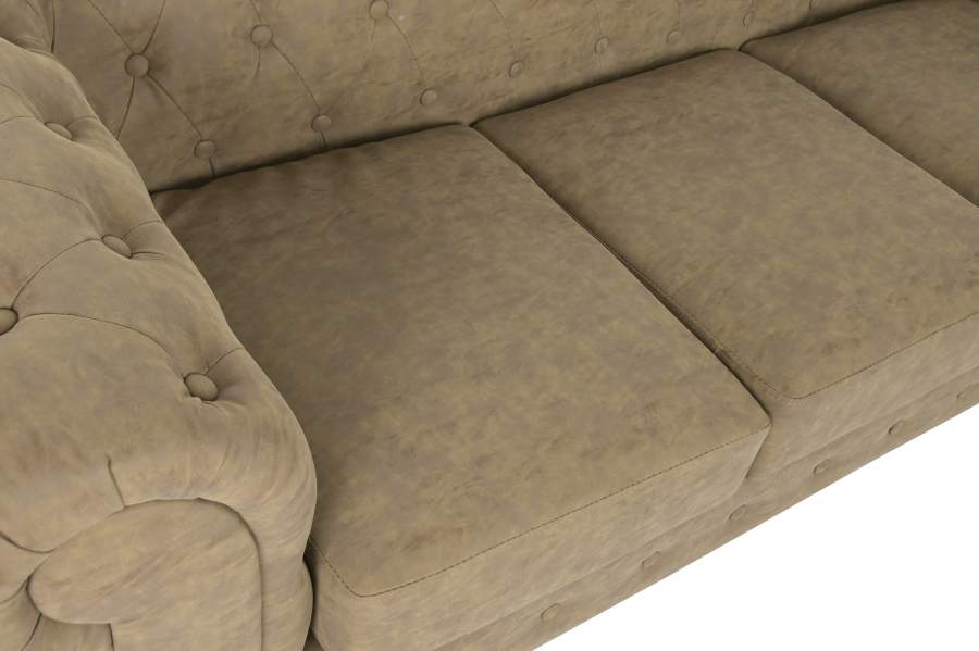 Sofa Madera Pu 196X81X76 Marron