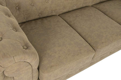 Sofa Madera Pu 196X81X76 Marron