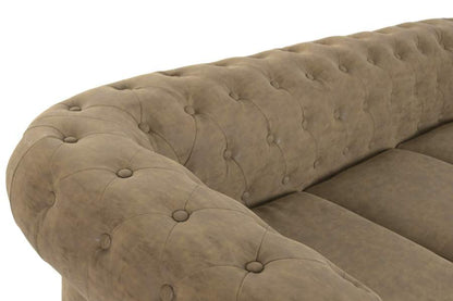 Sofa Madera Pu 196X81X76 Marron