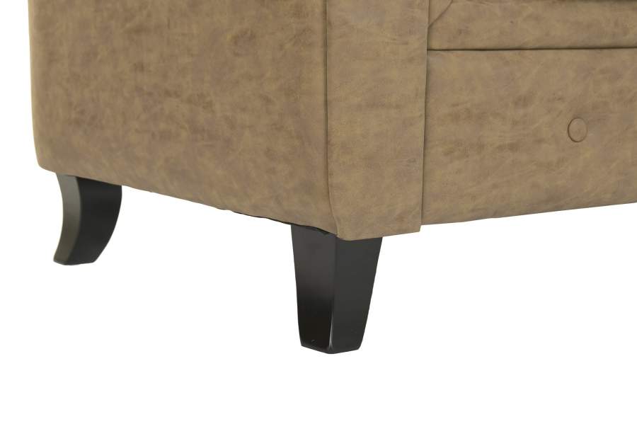 Sofa Madera Pu 196X81X76 Marron