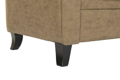 Sofa Madera Pu 196X81X76 Marron