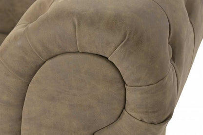 Sofa Madera Pu 196X81X76 Marron