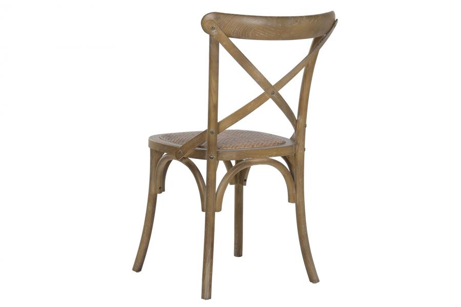 Silla Olmo Ratan 50X52_5X88 Crossback Envejecido