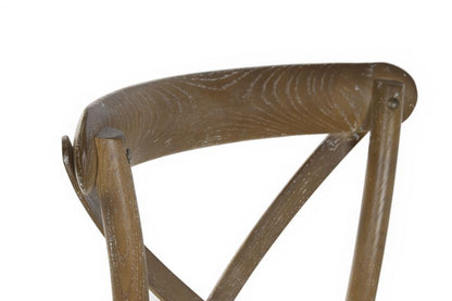 Silla Olmo Ratan 50X52_5X88 Crossback Envejecido