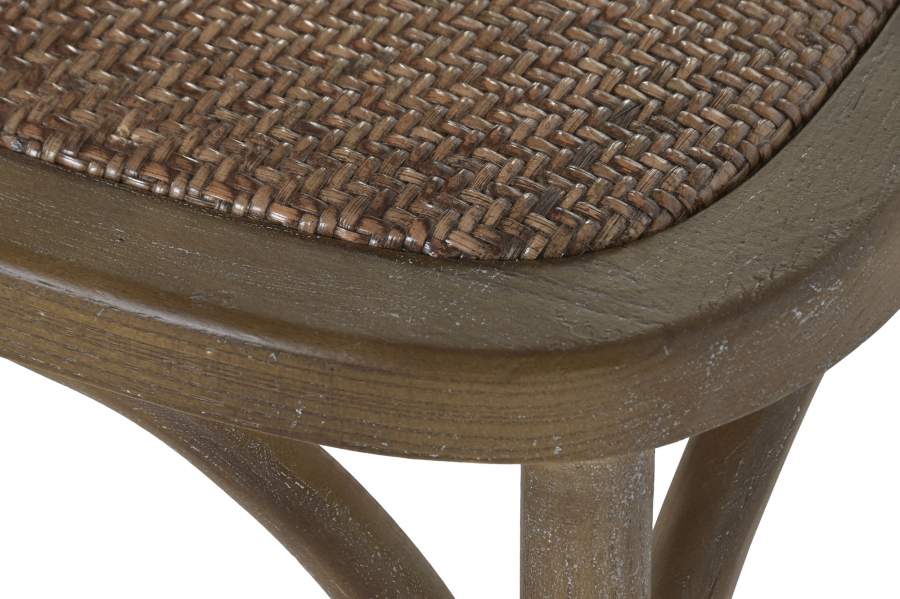Silla Olmo Ratan 50X52_5X88 Crossback Envejecido