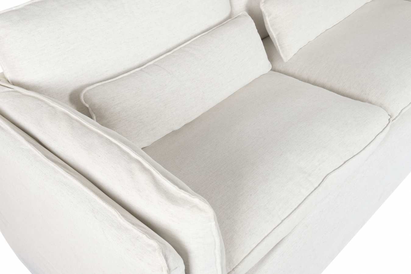 Sofa Poliester Pluma 230X98X90 Blanco Roto