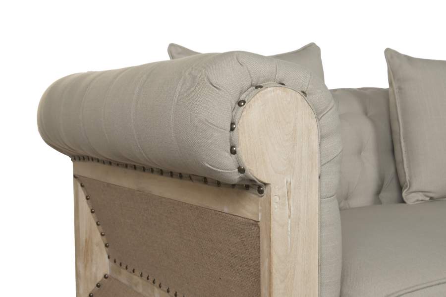Sofa Madera Poliester 225X87X79 3 Cojines