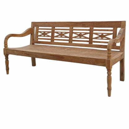 Banco Madera Maciza 190X62X90 4 Plazas Natural