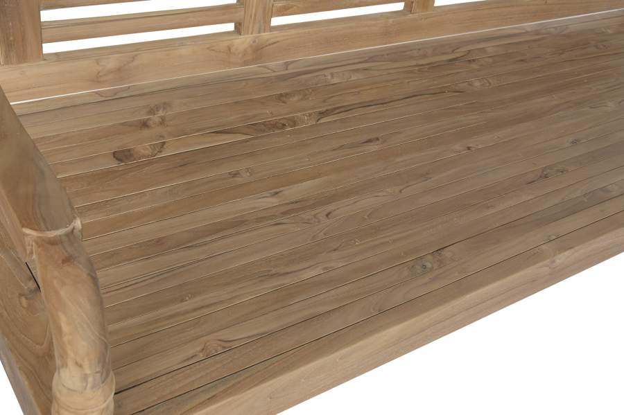 Banco Madera Maciza 190X62X90 4 Plazas Natural